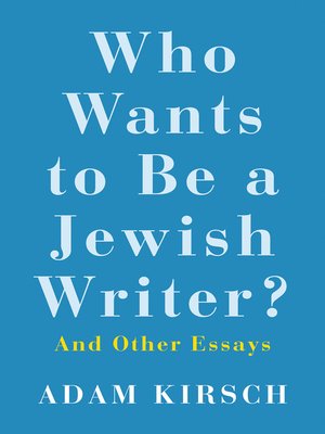 cover image of Who Wants to Be a Jewish Writer?